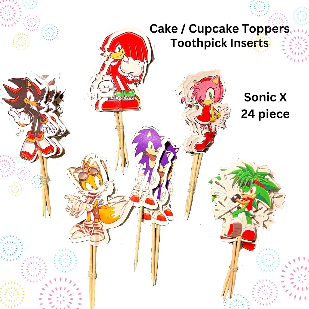 24pc Cupcake Toppers, Cake Decoration, Cartoon Characters Toothpick ...