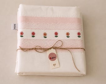Handmade Cotton Sateen Baby Bedding Set,  Nursery Duvet Cover