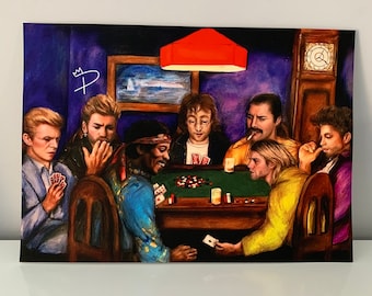 Icons playing Poker - Art Print