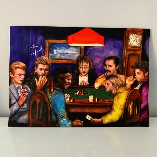Icons playing Poker - Art Print