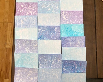 10-pack of custom hand-marbled note cards