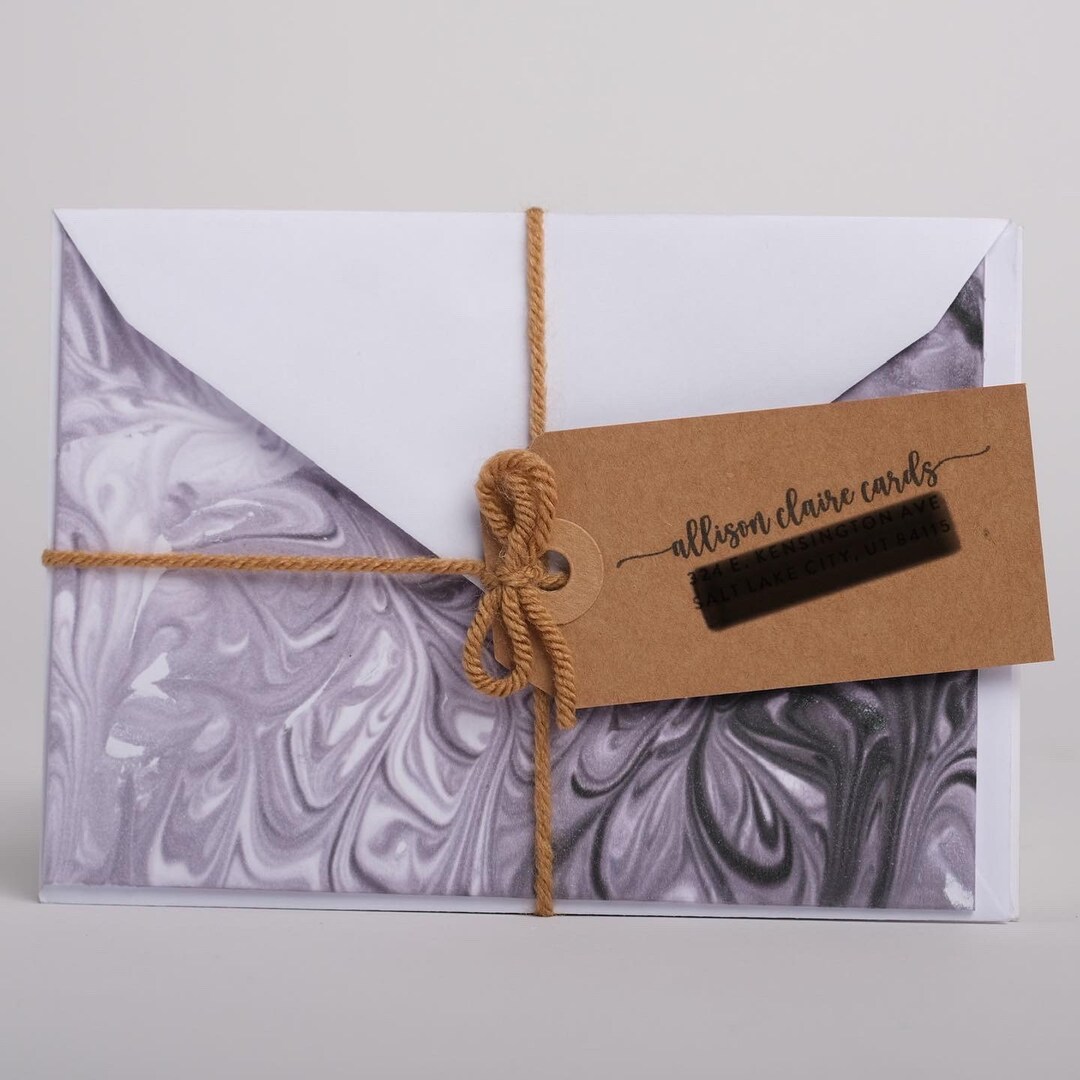 Black and White Stationery Set - Etsy