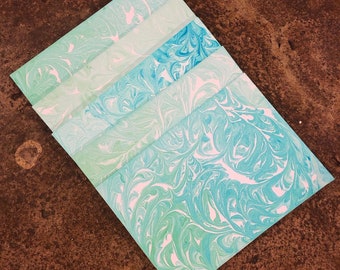 Dreamy ocean blues and green lake hues stationery set