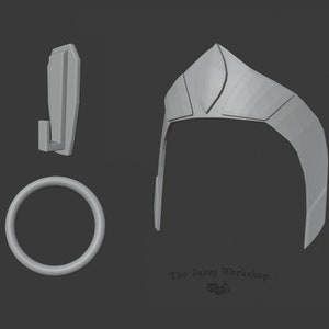 Ashoka head decoration, side hook and belt 3D files for cosplay