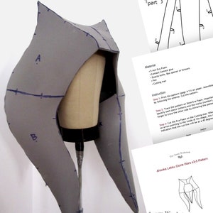 Ashoka animation version tête eva motif mousse dans fichier PDF pour cosplay