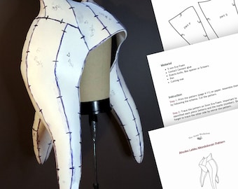 Ashoka head piece EVA foam pattern in PDF file for cosplay