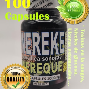 Wereke,Wereque,raiz de wereke,wereque organico, guareque, Ibervillea sonorae, huereque, wereke/wereque 100 capsules !!! !!!