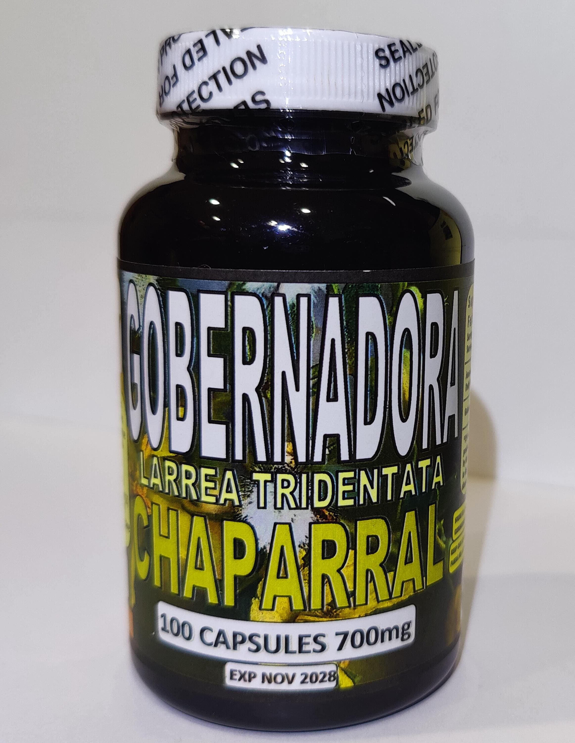 Gobernadora larrea tridentata Chaparral leaf Natural organic 100 Capsules/capsulas 700mg
