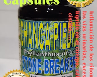 Chanca Piedra 100 caps, chanca piedra leaf, Organic Stone breaker, chancapiedra herbal capsules !!!