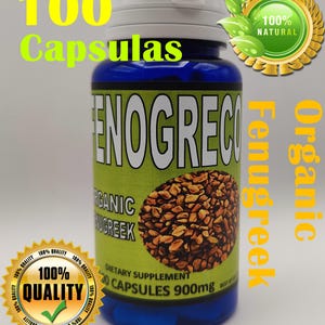 Fenogreco, Fenogreco Capsulas, fenugreek Capsules, semillas de fenogreco 100 Capsulas !!!