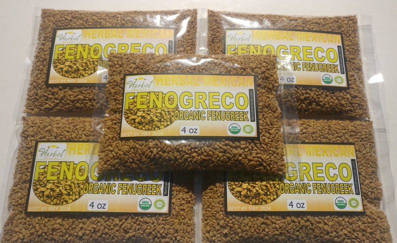 Fenogreco, Semillas de fenogreco, fenogreco Entero, Alholva Organic Fenugreek Seed Whole trigonella foenum 4oz image 7