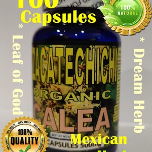 Calea Zacatechichi Mexican Herb/Hieba 100 Capsules/Capsulas