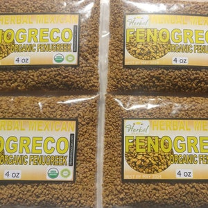 Fenogreco, Semillas de fenogreco, fenogreco Entero, Alholva Organic Fenugreek Seed Whole trigonella foenum 4oz image 6