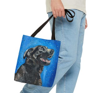Dog Lover&#39;s Tote Bag, Hand-Painted Pet Art, Everyday Carryall, Gift for Dog Owners, Animal Lover Shopping Bag