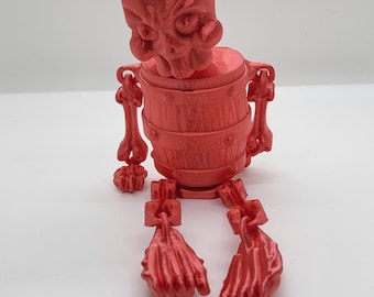 3d Articulated Demon Skeleton, Sensory Stress Fidget Toy, 3d Printed Dragon, Stress toy