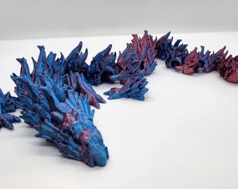 3d Articulated Dragon, Sensory Stress Fidget Toy, 3d Printed Dragon, Stress toy