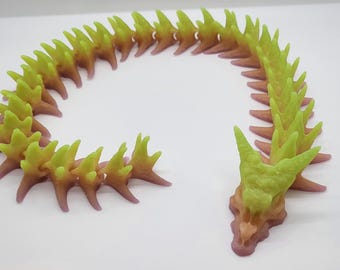 3d Articulated Dragon, Sensory Stress Fidget Toy, 3d Printed Dragon, Stress toy