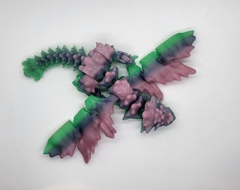 3d Articulated Winged Dragon, Sensory Stress Fidget Toy, 3d Printed Dragon, Stress toy Glow in the dark