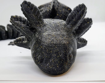 3d Articulated Axolotl, Sensory Stress Fidget Toy, 3d Printed Axolotl, Stress toy