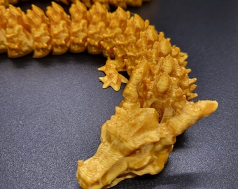 3d Articulated Flame Dragon, Sensory Stress Fidget Toy, 3d Printed Dragon, Stress toy