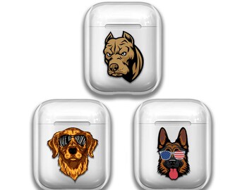 Dog Breed AirPods Case, Clear Silicone AirPod Cover
