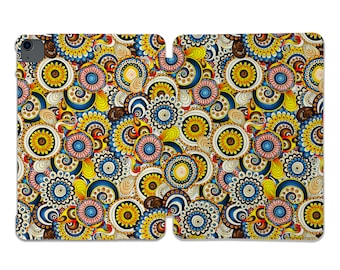 Boho Floral iPad Case, Hippie Mandala Cover