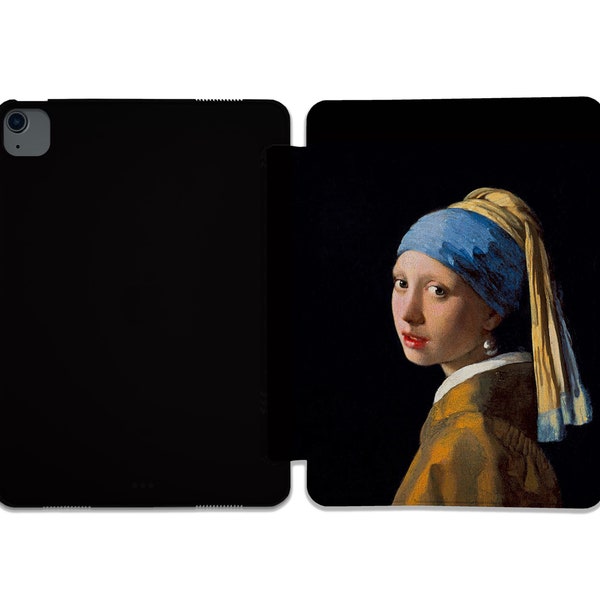 The Girl With A Pearl Earring 2021 iPad case Vintage Art iPad Air 4 5 case iPad 9.7"/10.2"/10.5"/11 in iPad mini 5 iPad Pro Retro Vermeer