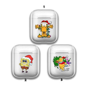 Christmas cover AirPods 3 case Clear Cartoon Air Pods cover Happy New Year headphone Silicone Air Pods Pro holder TPU