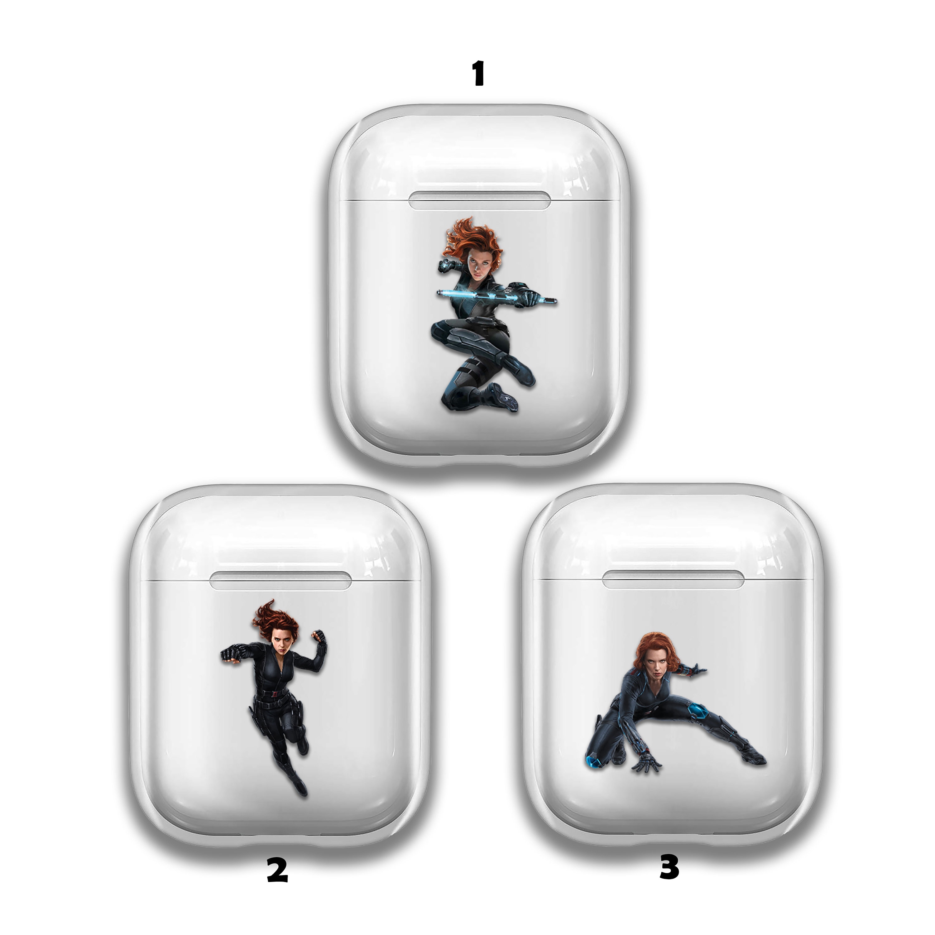 Black Widow Airpods 3 Case Clear Air Pods Cover Headphone Silicone