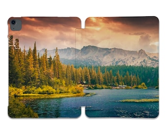 Mountains & River iPad Case, Forest Landscape Cover