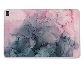 Pink Green Marble iPad Case, Protective Book Cover