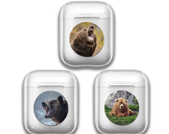 Bear AirPods 3-hoesje AirPods-hoes Dierenhoofdtelefoon Siliconen Air Pods Pro-houder TPU