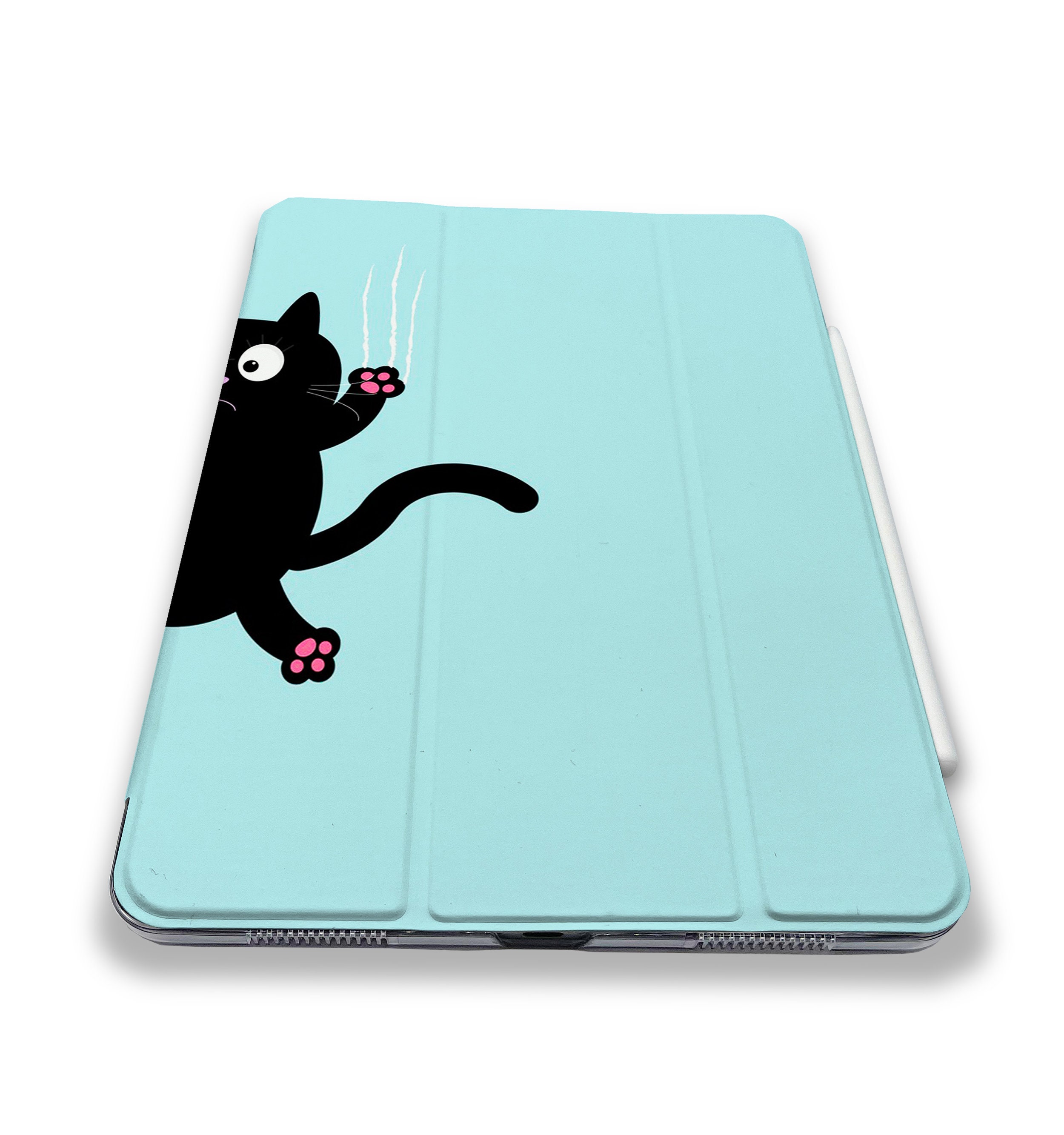Chat noir iPad 8ème génération Coque pour Animal mignon iPad 9/8