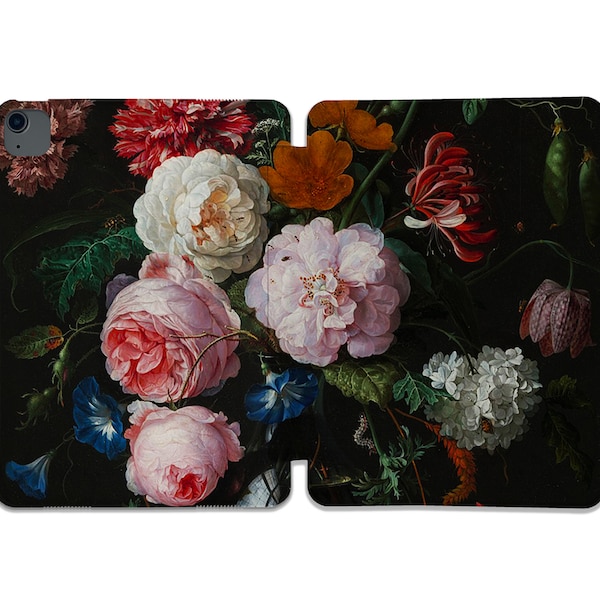 Vintage Floral iPad Pro 11 Air 4 5 Case Flowers iPad Mini 5 cover Retro Peonies iPad 10.5 iPad 10.2 iPad 8 case iPad 9.7 iPad Mini 4 case