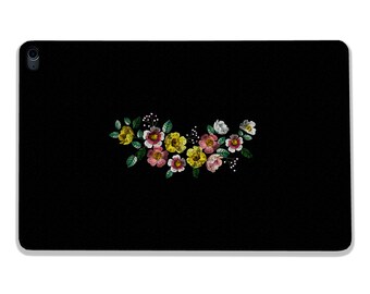 Floral iPad Case, Botanical Flower Print, PU Leather Book Cover