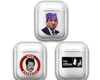 The Office TV Show AirPods Case, durchsichtige Silikon-Schutzhülle