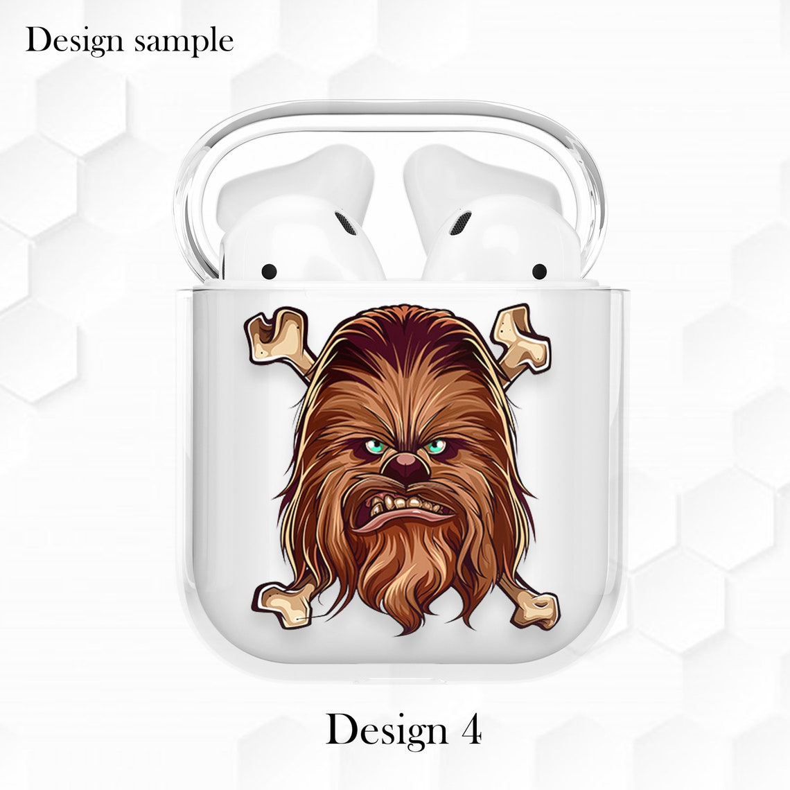Chewbacca AirPods case Clear Star Wars AirPods cover headphone Etsy