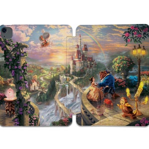 Disney iPad 11 7 gen mini 2024 iPad Air 11" iPad Pro 13" La bella e la bestia Custodia per iPad 9.7"/10.2"/10.5"/11 Custodia per iPad Air 3 4 5 Custodia per iPad mini 6