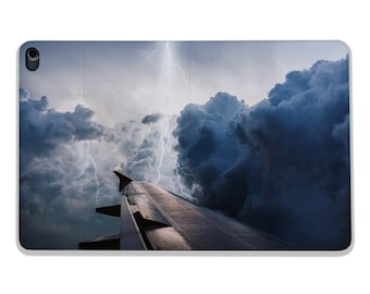 Airplane iPad Case: Stormy Sky Aviation Print, Protective Cover