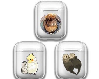 Cute Animals AirPods Case, Clear Silicone Protective Cover