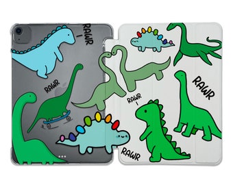 Cute Dinosaur iPad Case, Protective Hard Plastic