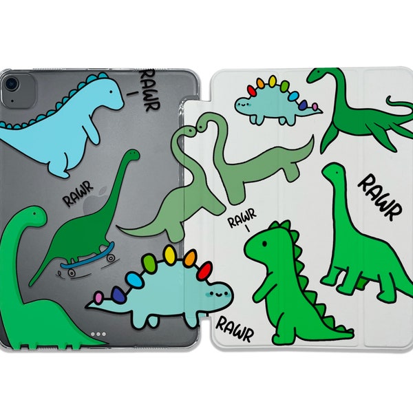 Dino iPad 10.2 inch Case Green Dinosaurs iPad 9.7 Case Cute iPad 12.9 Case iPad Air 4 5 Case iPad Mini case iPad 5 case iPad 2021 cover