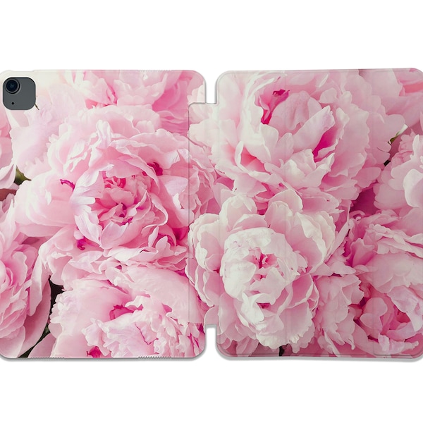 Light Pink Peony iPad cover iPad Air 4 5 10.9 case Cute Flowers iPad 8 iPad pro 10.2 case Peonies iPad 9.7 case iPad case 2020 iPad Mini 5