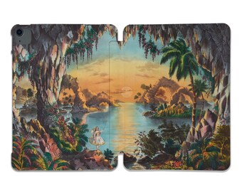 Fairy Grotto iPad Case, Tropical Island Art