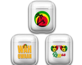 Jamaica Reggae AirPods Case, Clear Silicone AirPod Cover