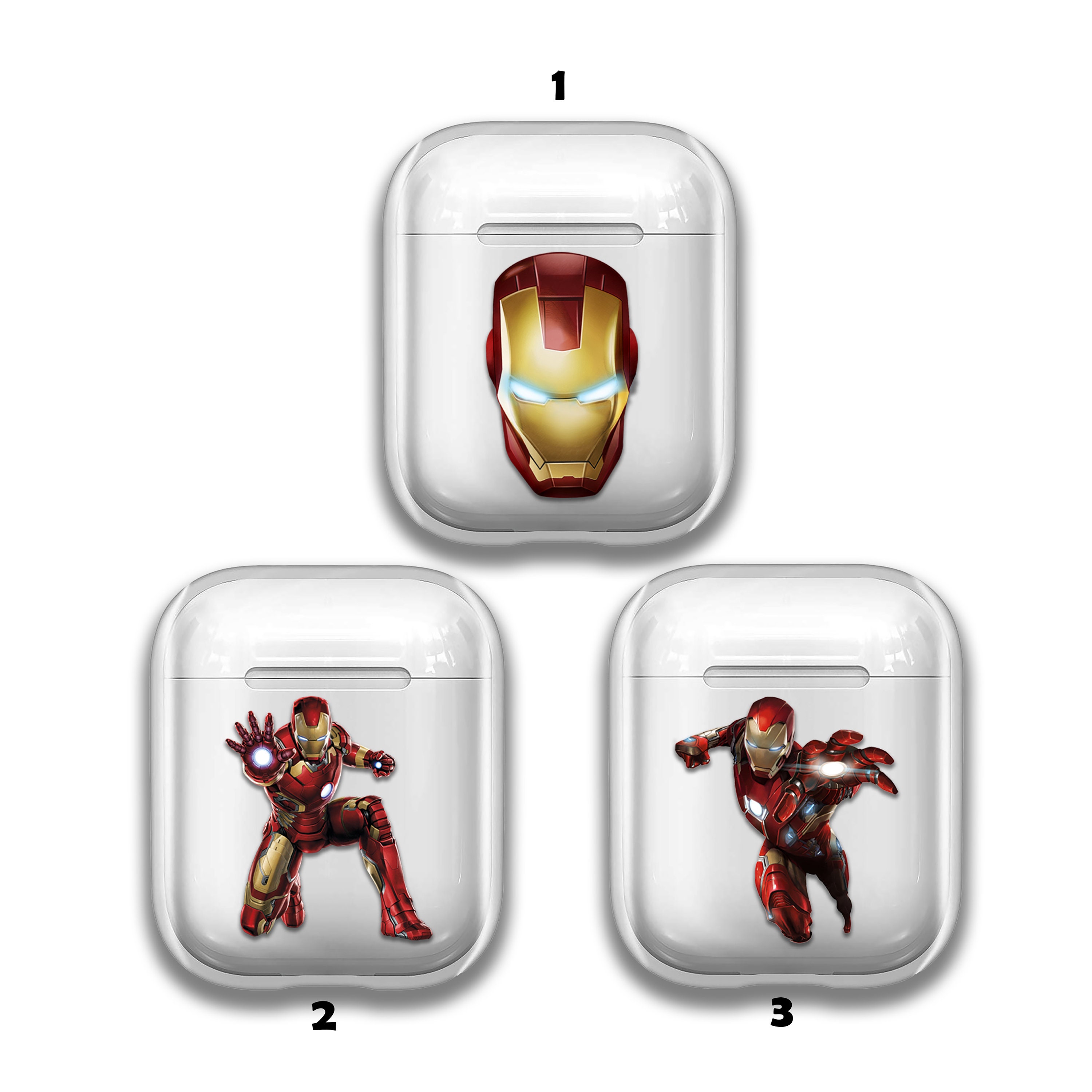 Iron Man Airpods Case Clear Air Pods Cover Headphone Silicone