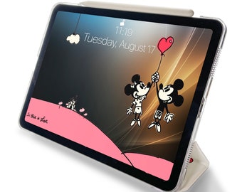 ミッキー＆ミニーマウス iPadケース、保護用ハードプラスチックカバー