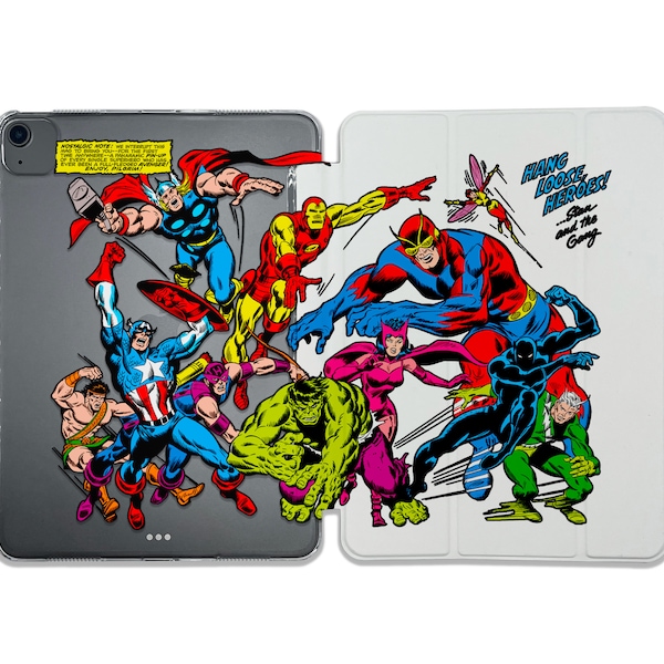 Avengers iPad 9.7"/10.2"/10.5"/11in case iPad 2022 case Marvel iPad Air 4 5 case Superhero iPad mini 6/5 case iPad Pro 2021/2020/2019 case