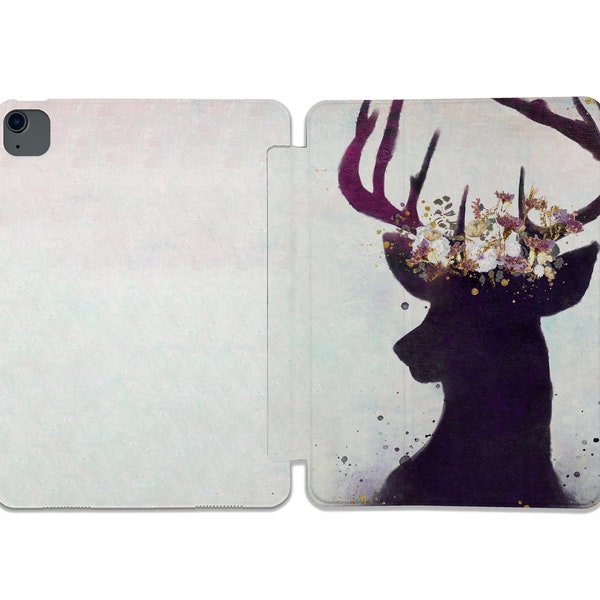 Deer iPad 10.2 inch Case Merry Christmas iPad 9.7 case New Year iPad 12.9 case Animals iPad Air 4 5 case Art iPad Mini case iPad 5 case