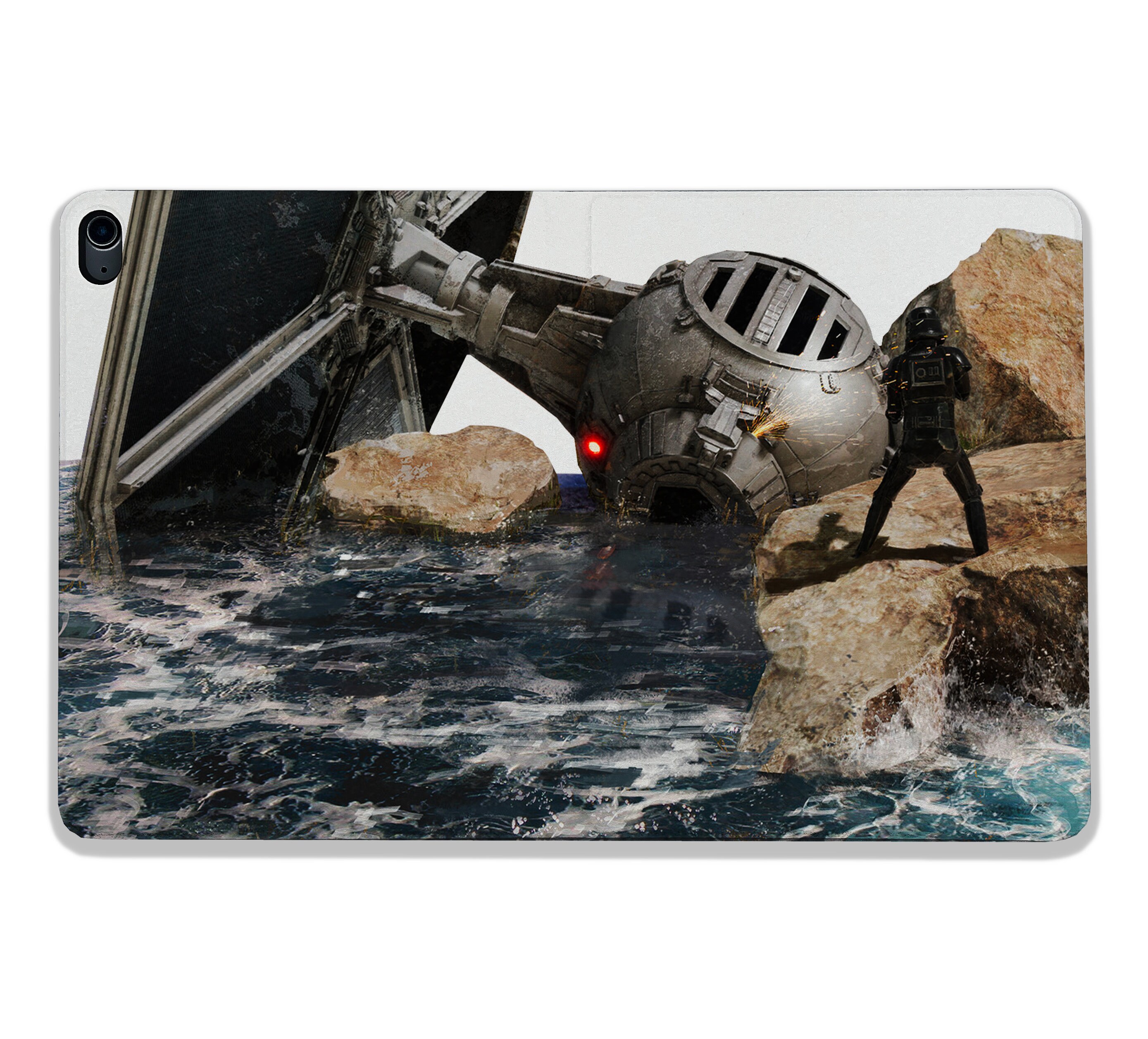 スター・ウォーズ iPadケース、宇宙船デザイン、ブック型カバー - Etsy